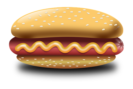 A Hot Dog With Mustard And Ketchup