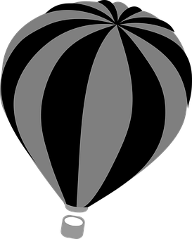 A Black And Grey Hot Air Balloon