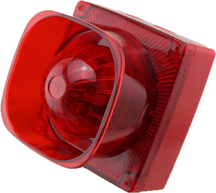 A Red Siren With A Black Background
