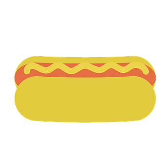 A Yellow Hot Dog With Mustard On It