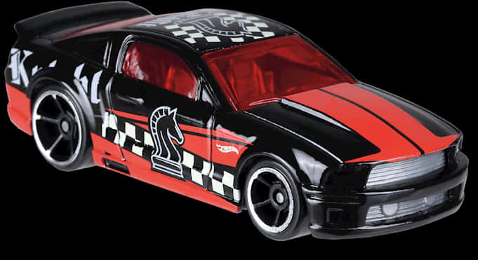 A Black And Red Toy Car