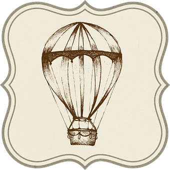 A Drawing Of A Hot Air Balloon