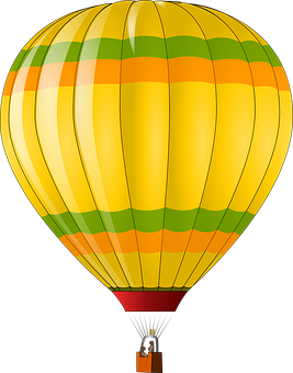 A Hot Air Balloon With A Black Background