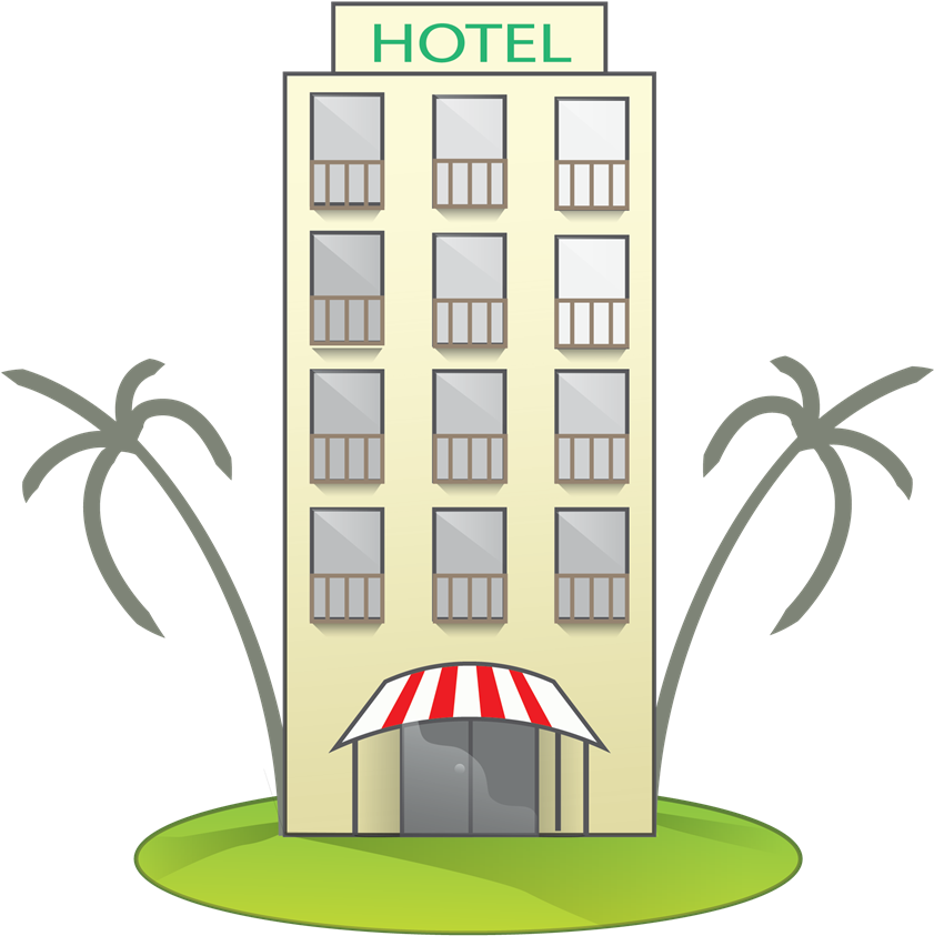 A Hotel With Palm Trees