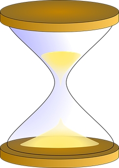 A Yellow And Blue Hourglass