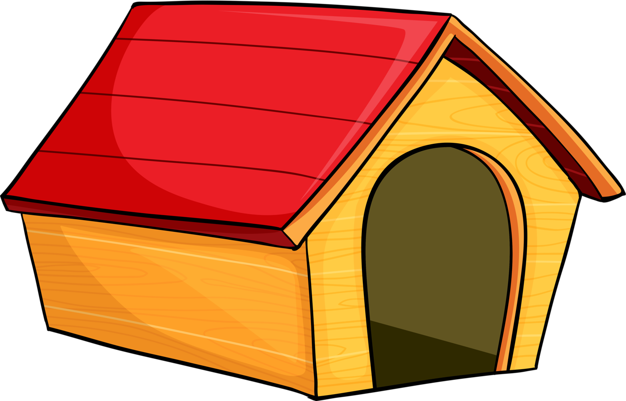 A Cartoon Of A Dog House