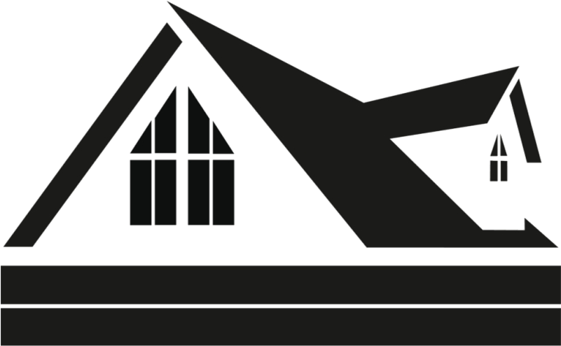 A Black And White Image Of A House