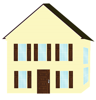 A House With Brown Shutters