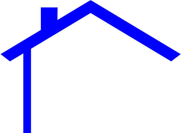 A Blue House With A Black Background