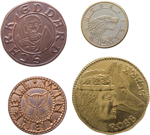 House Stark Set Of Four Coins - Game Of Thrones Coins, Hd Png Download