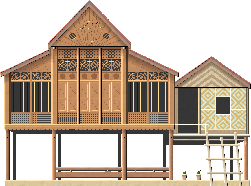 A Couple Of Wooden Houses