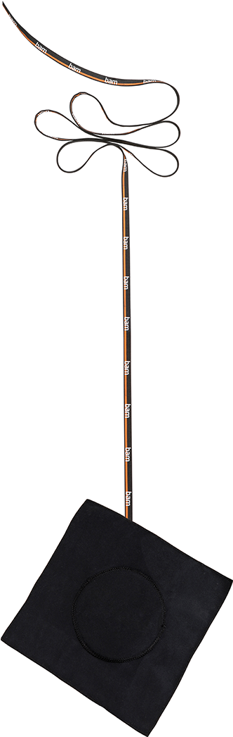 A Black And Orange Ski Pole