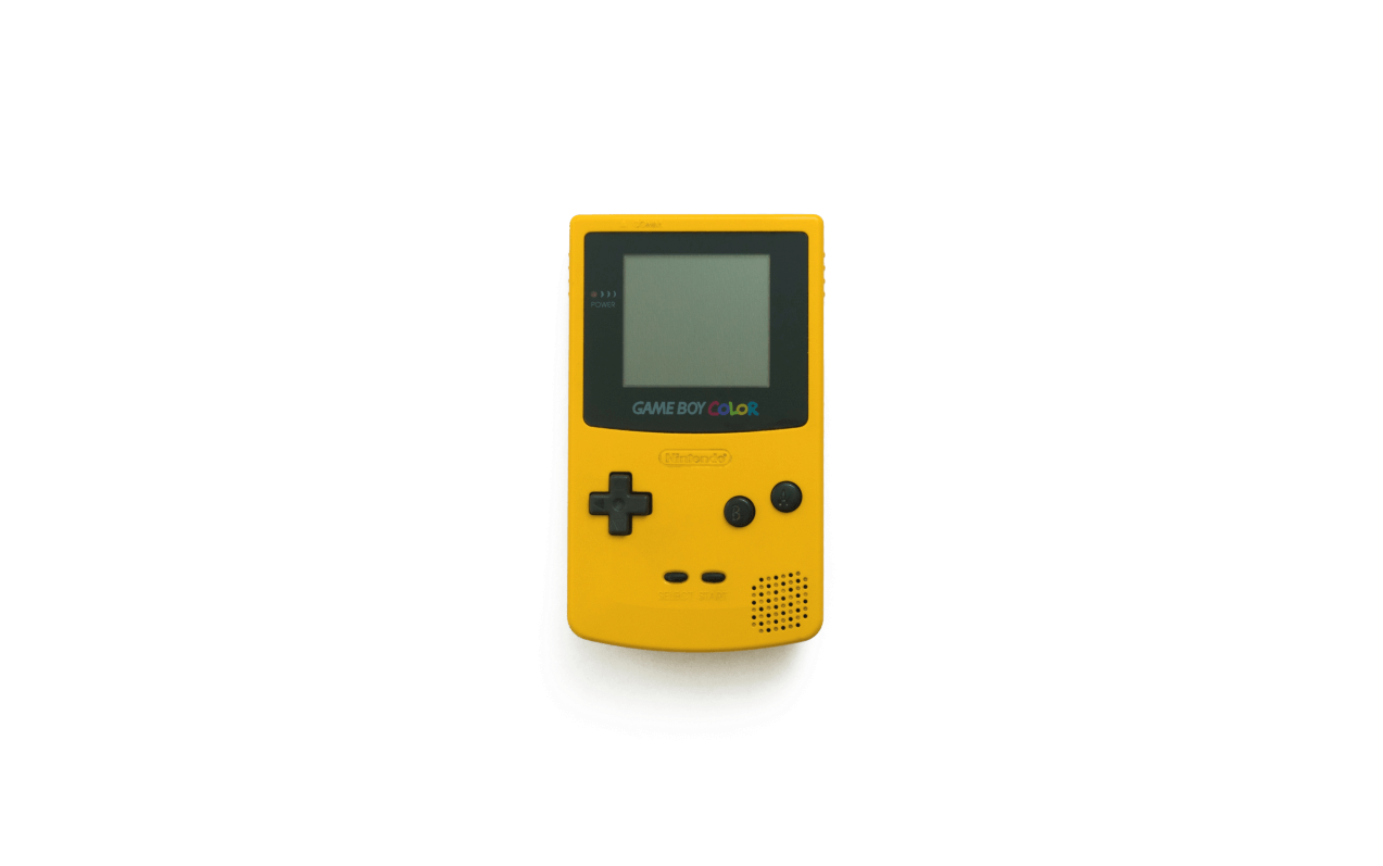 A Yellow Handheld Game Console