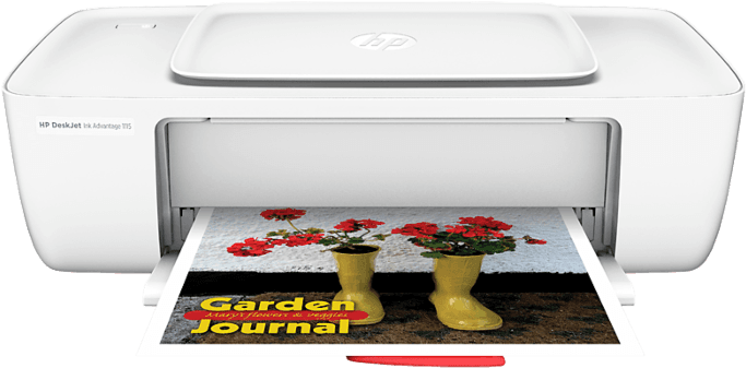 A Printer With A Picture Of Flowers And A Magazine