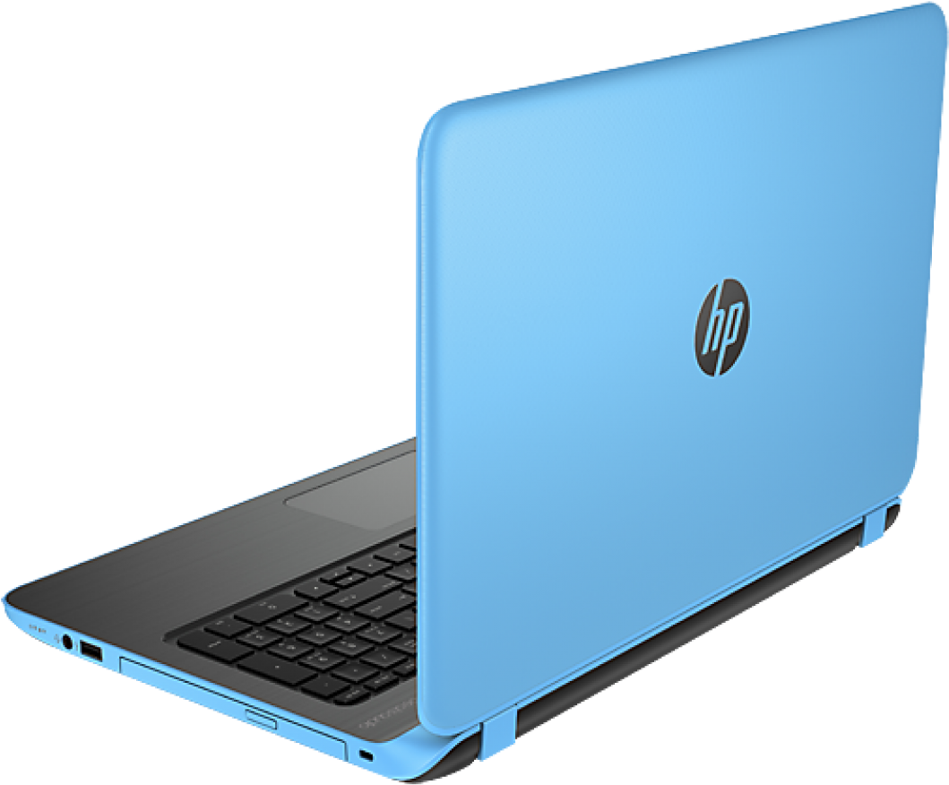 A Blue Laptop With Black Background