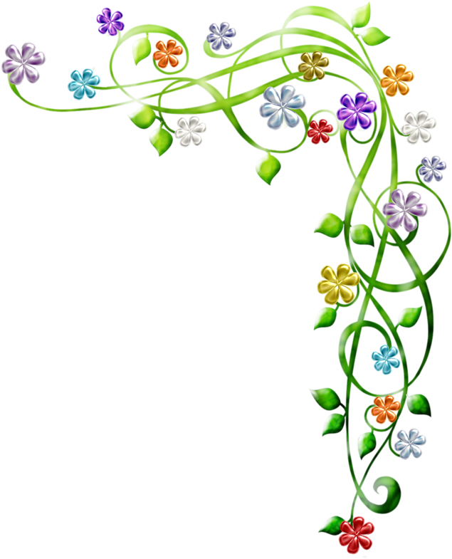 A Green Leafy Vine With Colorful Flowers