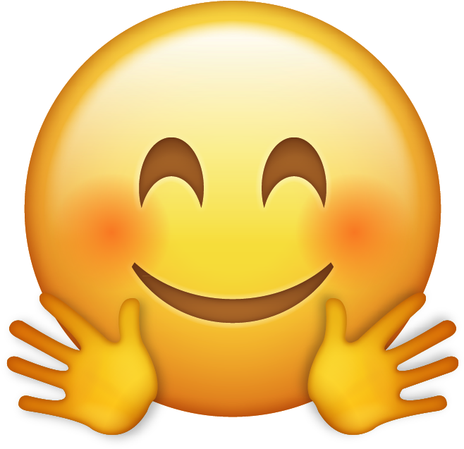 A Yellow Smiley Face With Hands On It