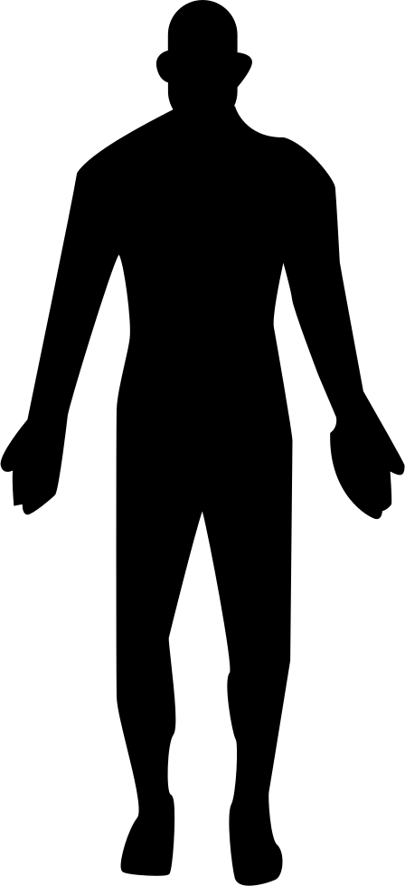A Black And White Silhouette Of A Person