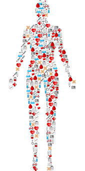 A Person Made Out Of Medical Icons