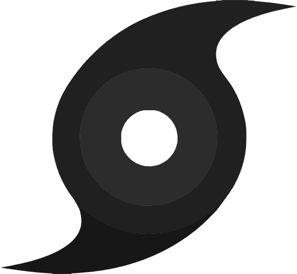 A Black And Grey Hurricane Symbol