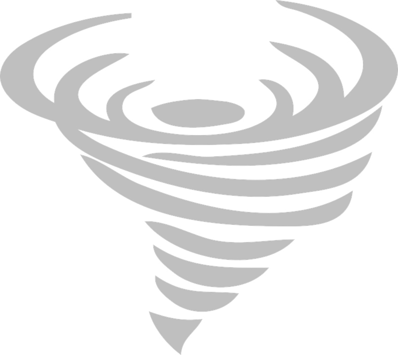 A Tornado Symbol On A Black Background
