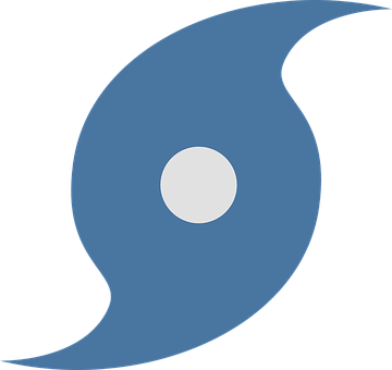 A Blue And White Swirly Logo