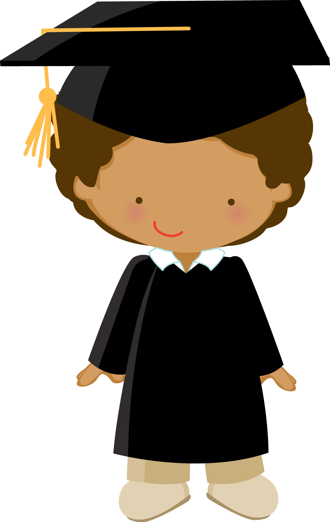 A Cartoon Of A Boy Wearing A Graduation Cap And Gown