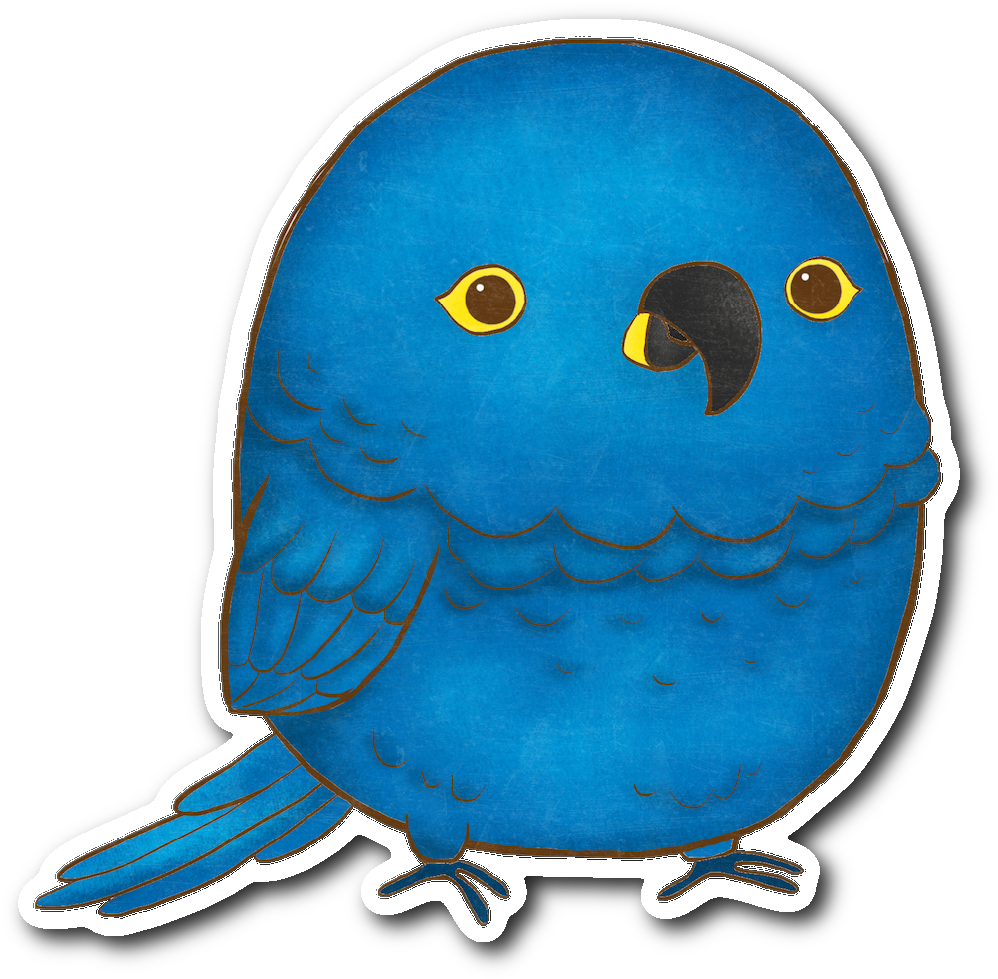 Hyacinth Macaw Sticker - Illustration, Hd Png Download