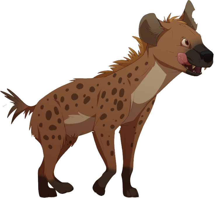 Cartoon Animal With Brown Spots And Black Background