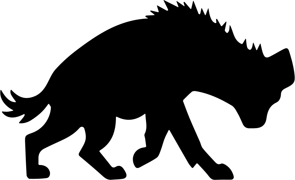 A Black Silhouette Of A Hedgehog
