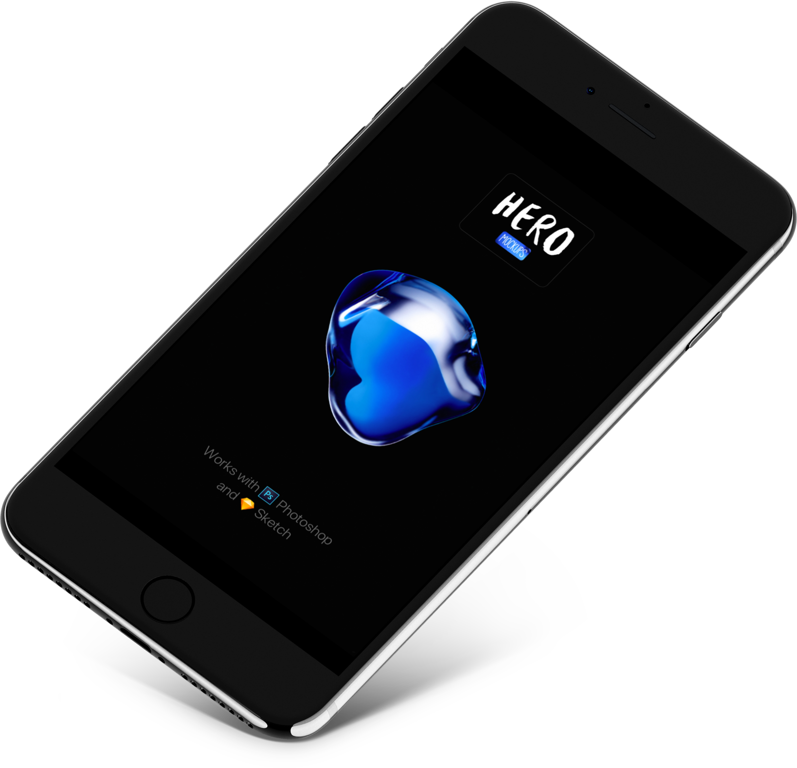 A Black Cell Phone With A Blue Logo On The Screen