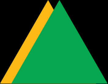 A Green And Yellow Triangle