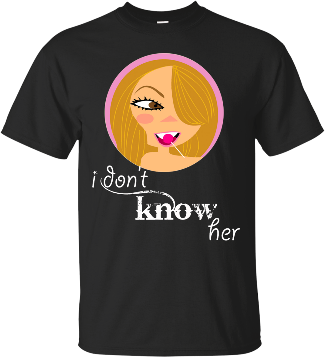 A Black T-shirt With A Cartoon Of A Woman