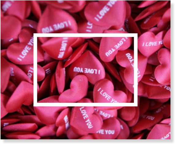 A Pile Of Red Hearts With White Text