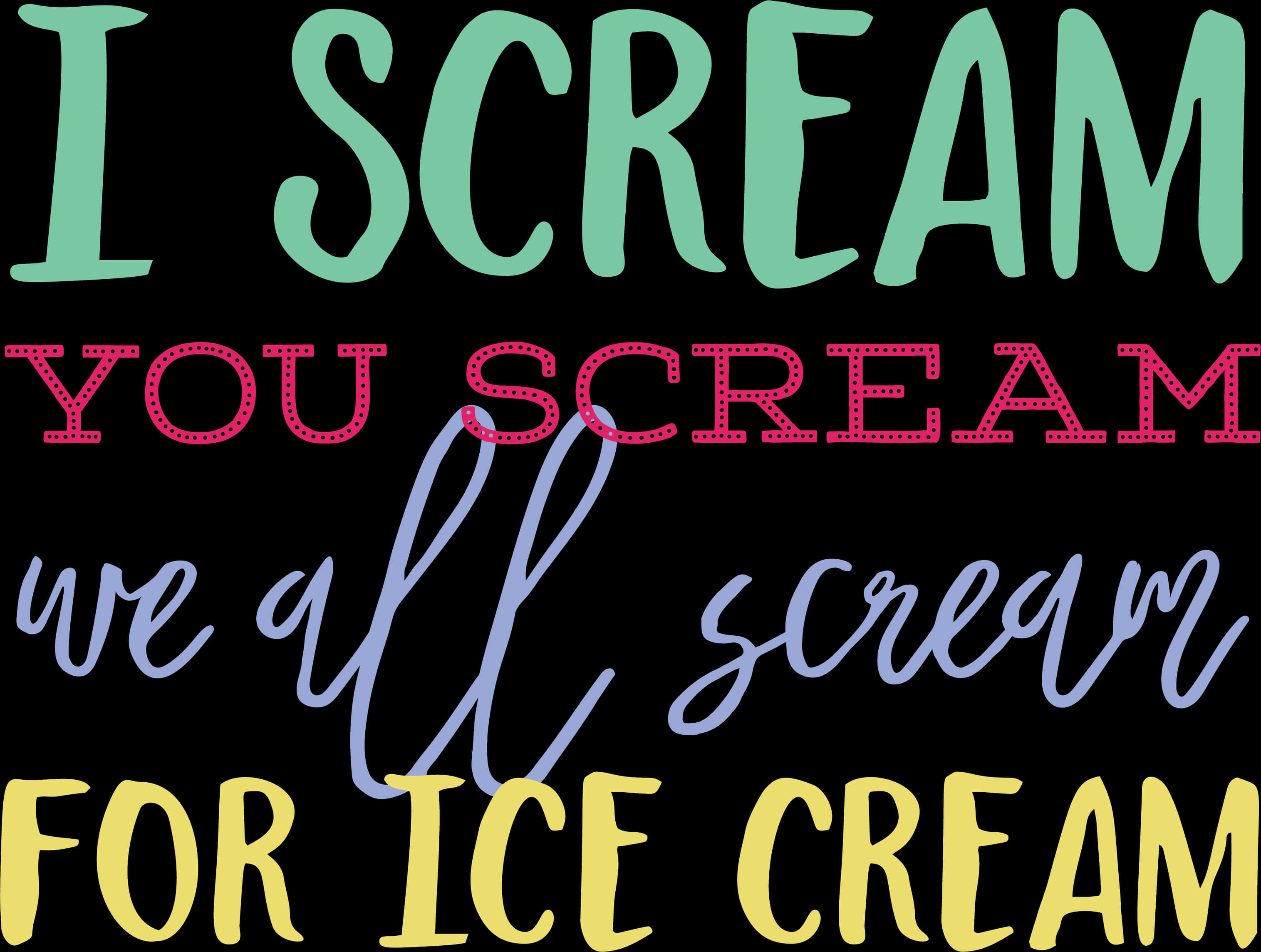 I Scream For Ice Cream Quote