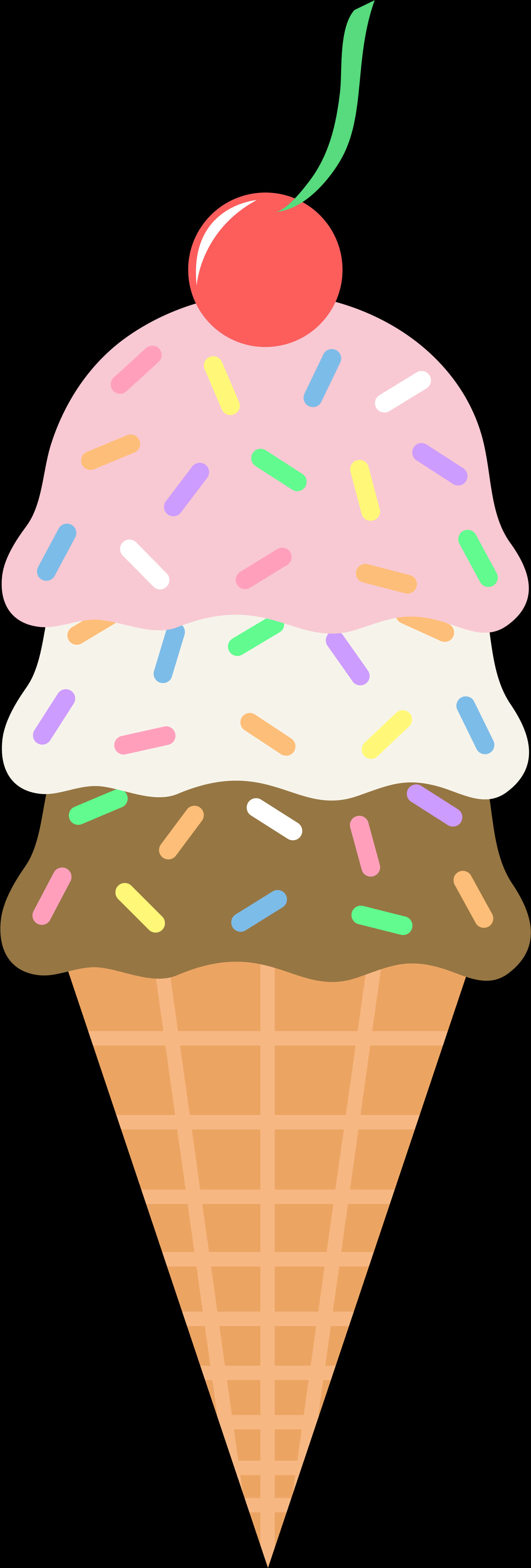 A Large Ice Cream Cone With Sprinkles