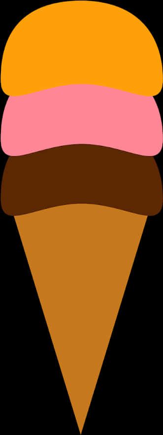 A Cartoon Ice Cream Cone