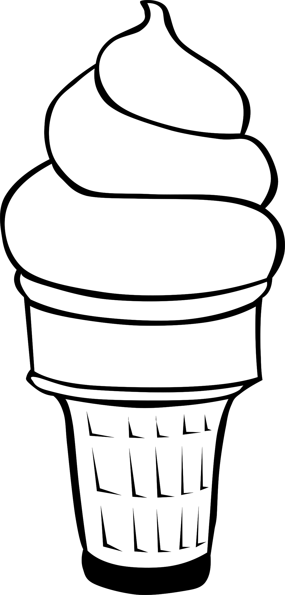 A White Ice Cream Cone