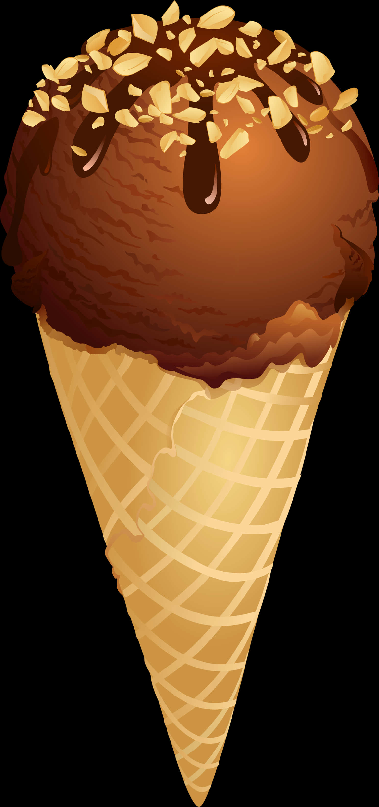 A Chocolate Ice Cream Cone