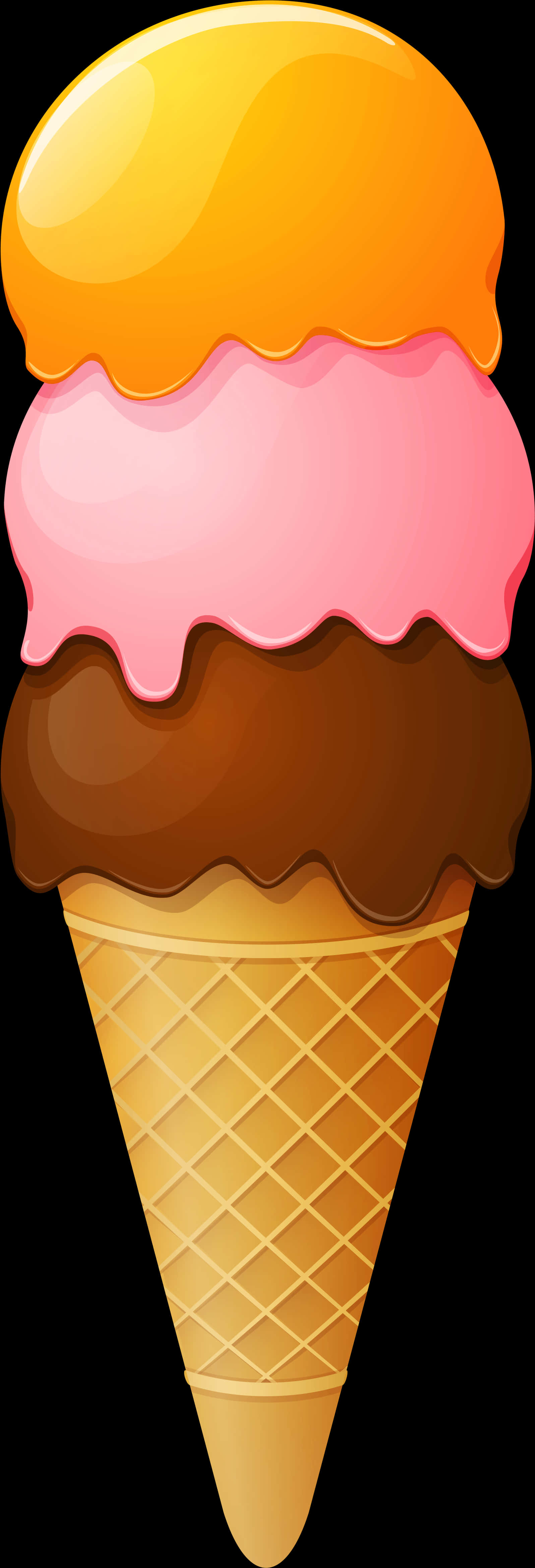 A Cartoon Ice Cream Cone