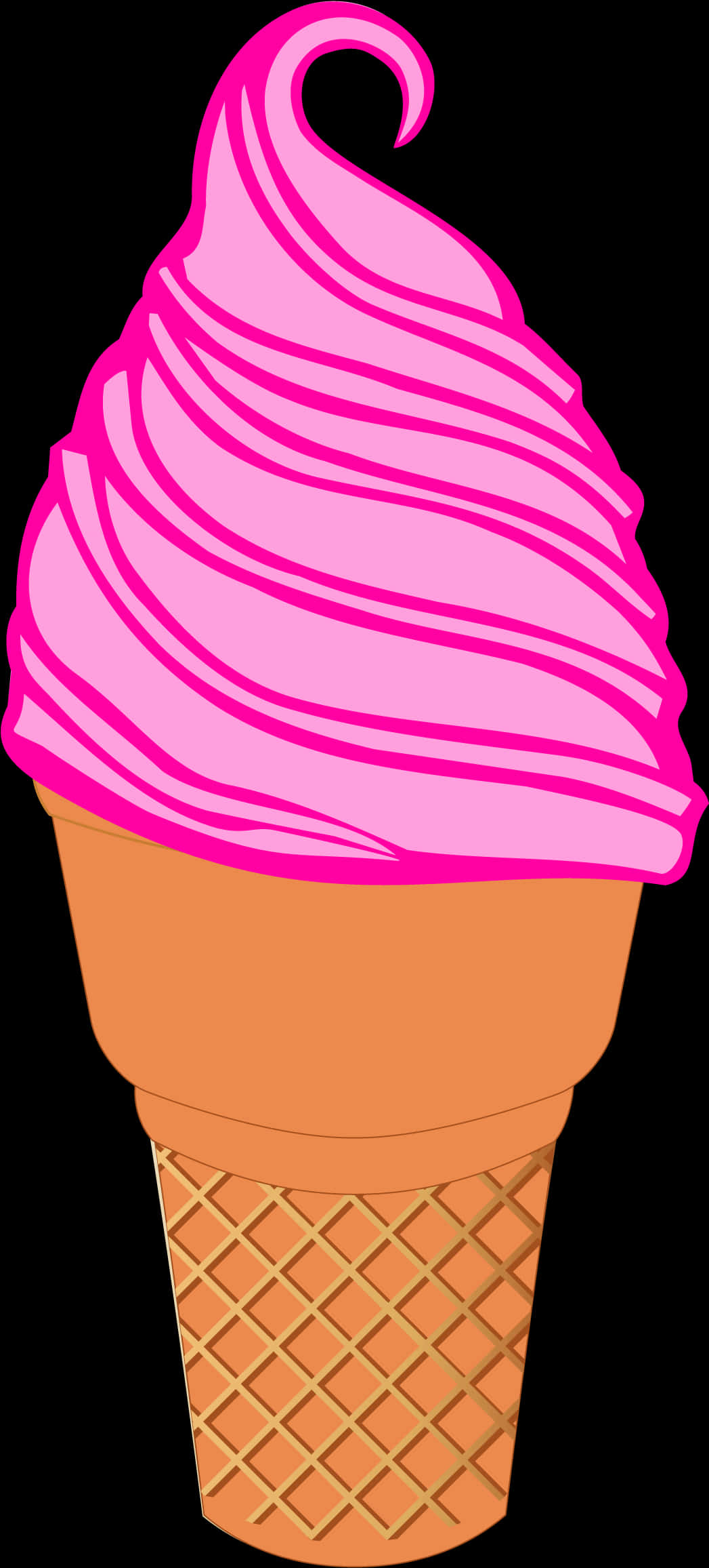 A Pink Ice Cream Cone
