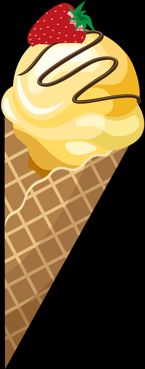 A Yellow Ice Cream Cone