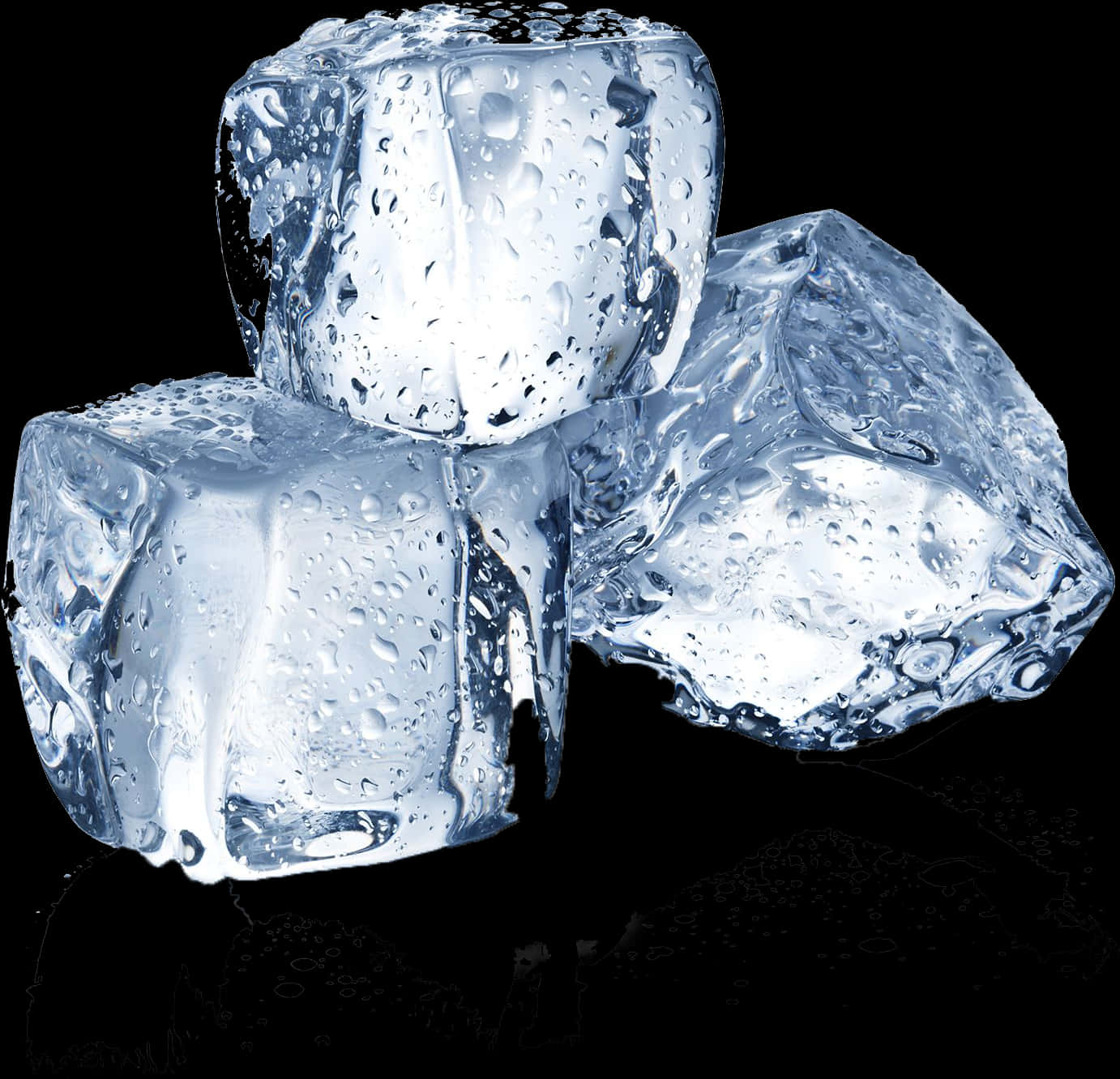 A Group Of Ice Cubes