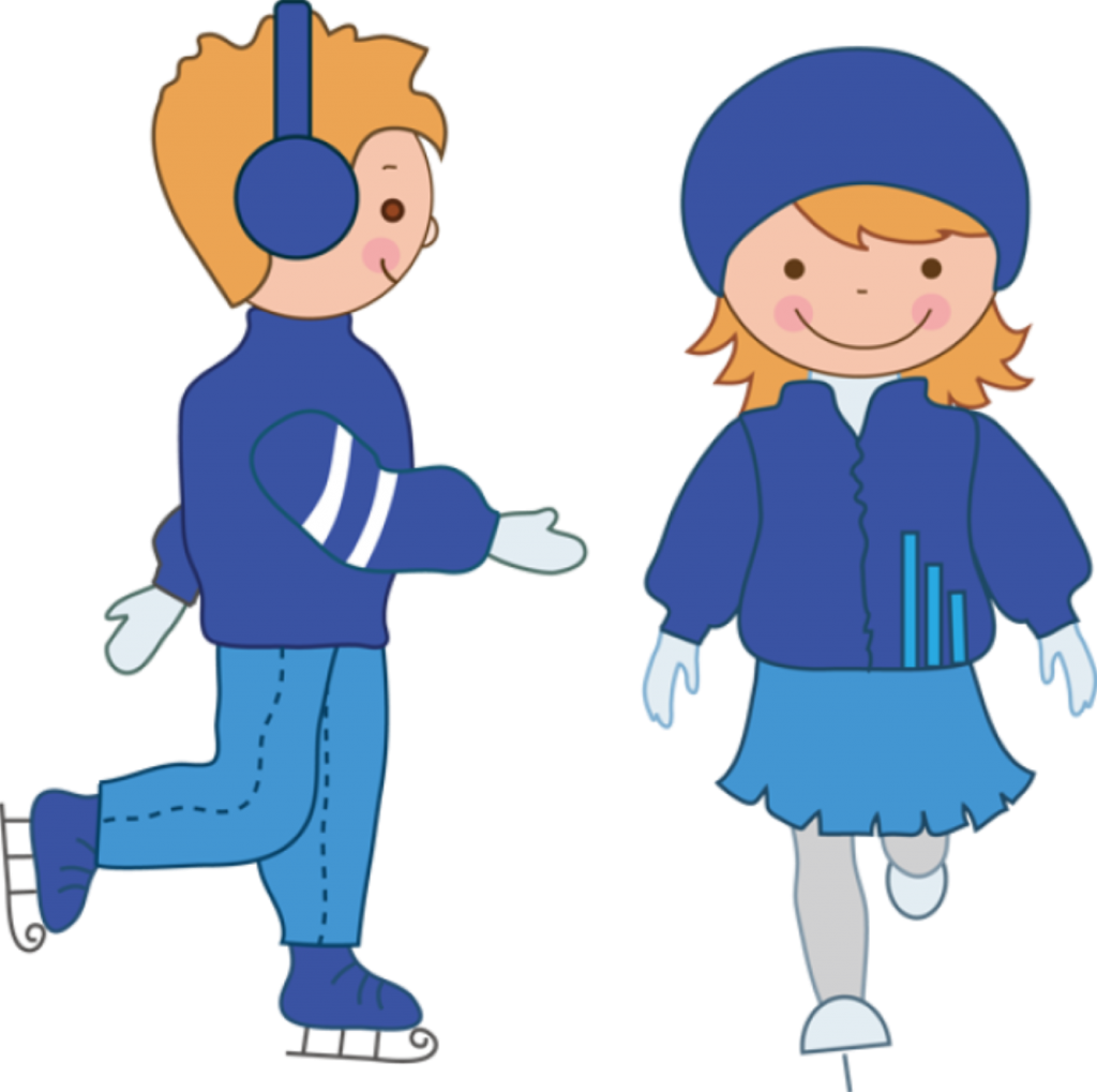 A Boy And Girl Wearing Blue And White Clothes