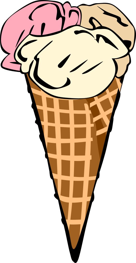 Cartoon Ice Cream Cone With A Cartoon Face