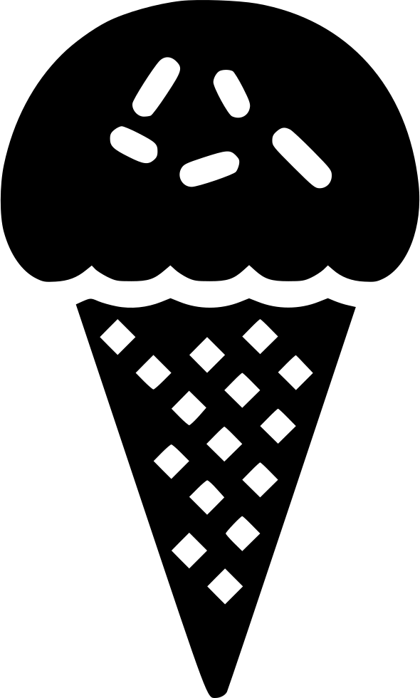 A Black And White Image Of An Ice Cream Cone