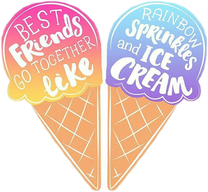 Two Ice Cream Cones With Text
