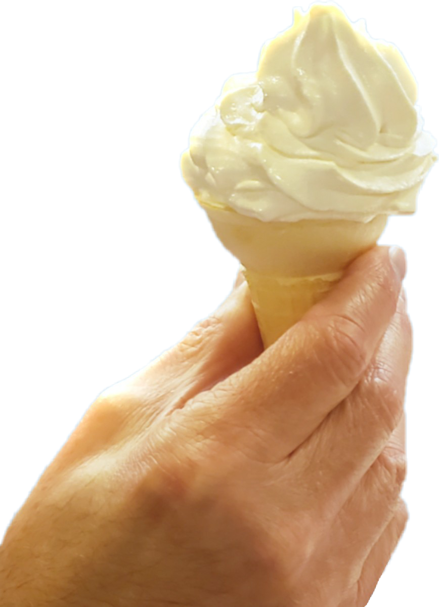 A Hand Holding An Ice Cream Cone