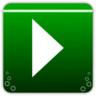 A Green Square With A White Arrow