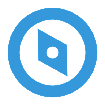 A Blue Circle With A Triangle In It